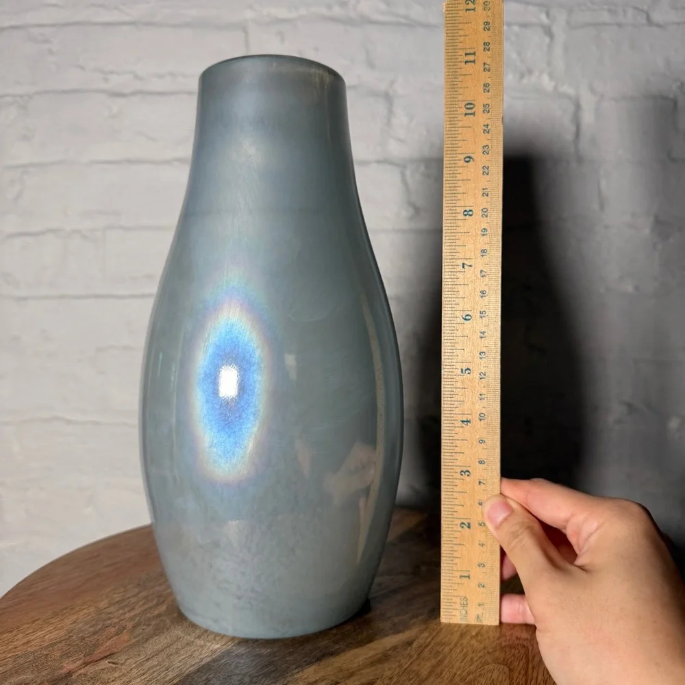 West Elm Silver Glass Vase